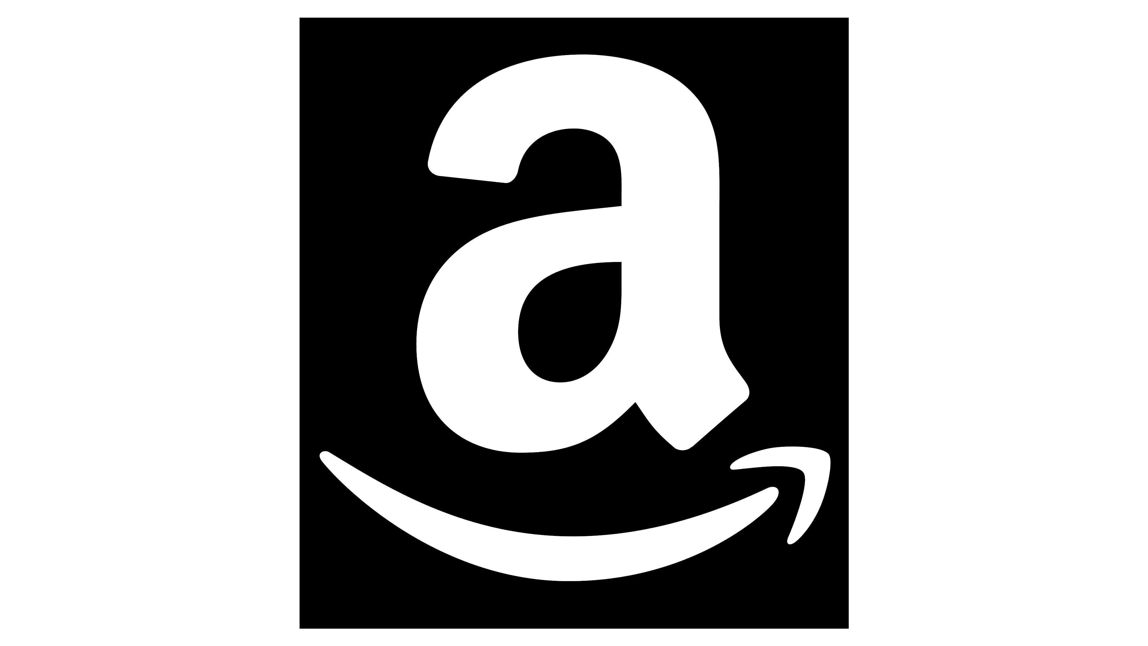 Amazon Logo In White PNG