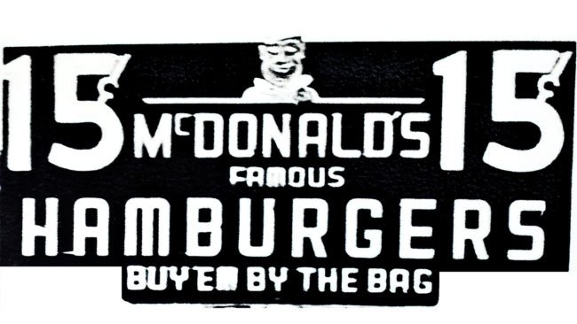 McDonald's Famous Hamburgers Logo 1948–1953