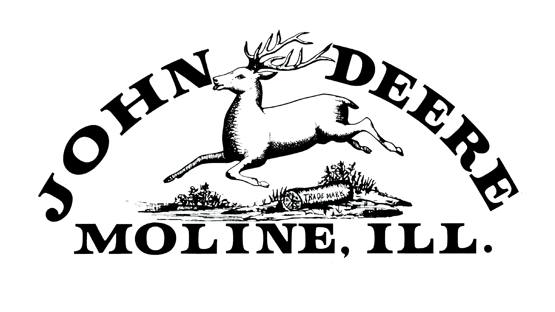 John Deere Black White Logo