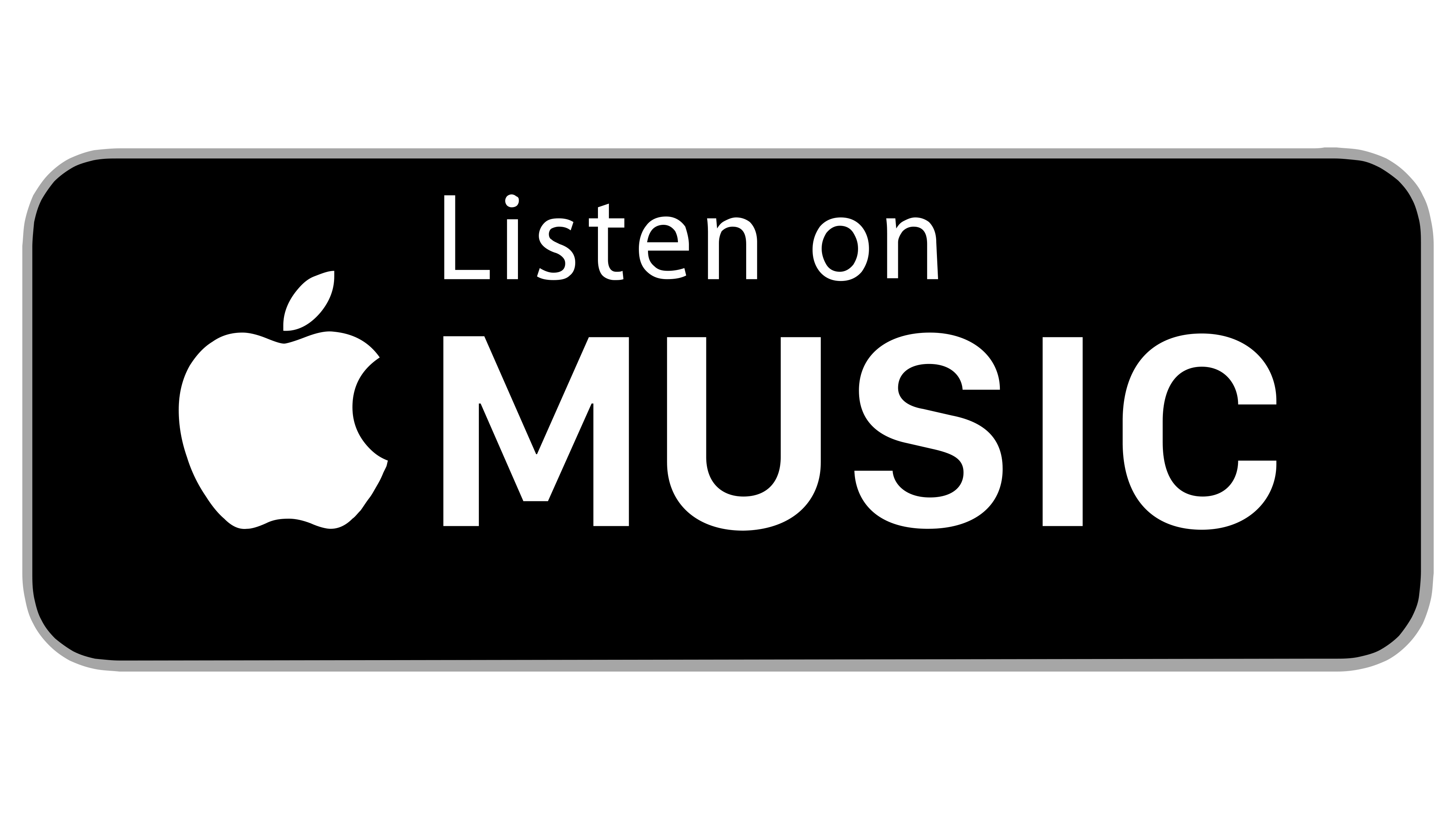 White Apple Music Logo Transparent