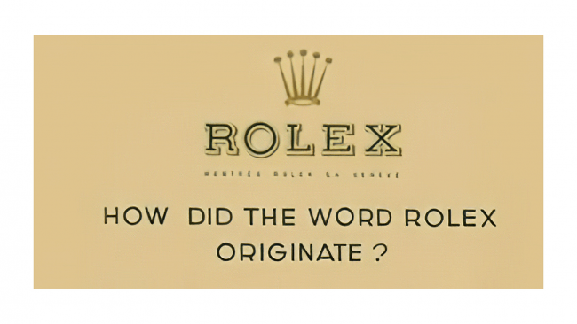 Rolex Logo 1905-1965