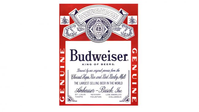 Budweiser Logo 1945-1987