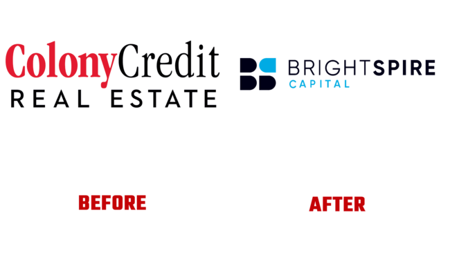 BrightSpire Capital Antes e Depois Logo (história)
