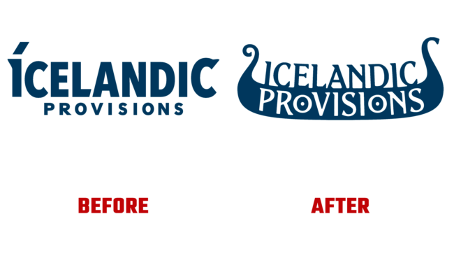 Icelandic Provisions Antes e Depois Logo (história)