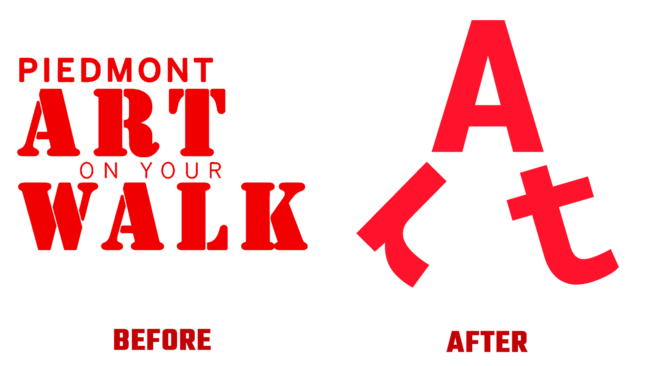 Piedmont Art Walk Antes e Depois Logo (história)
