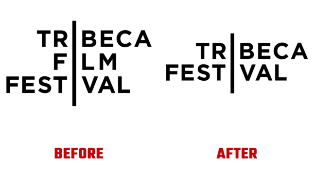 Tribeca Festival Antes e Depois Logo (historia)
