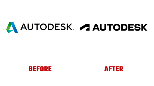 Autodesk Antes e Depois Logo (história)