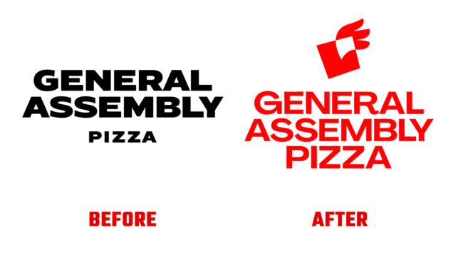 General Assembly Pizza Antes e Depois Logo (história)