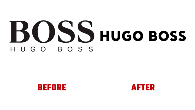 Hugo Boss Antes e Depois do Logotipo (história)