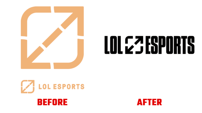 LoL Esports Antes e Depois Logo (história)