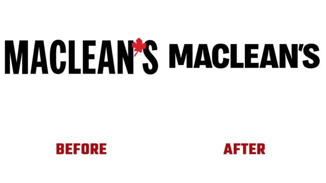 Maclean's Antes e Depois Logo (historia)