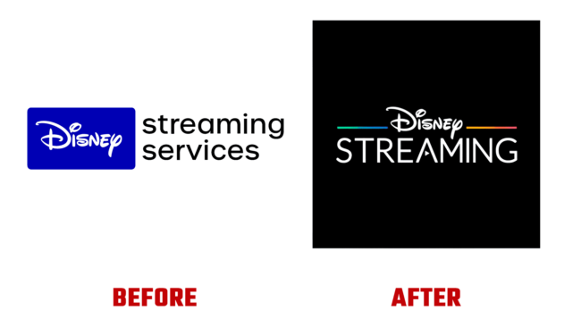 Disney Streaming Antes e Depois Logo (história)