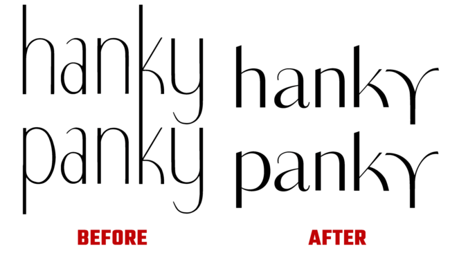 Hanky Panky Antes e Depois Logo (historia)