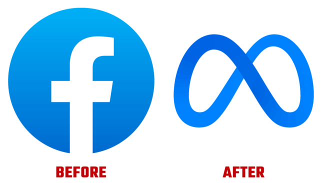 Meta (facebook) Icone Antes e Depois Logo (historia)