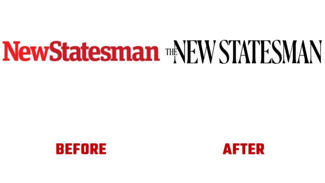 The New Statesman Antes e Depois Logo (historia)
