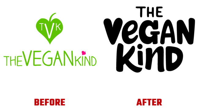 The Vegan Kind Antes e Depois Logo (historia)