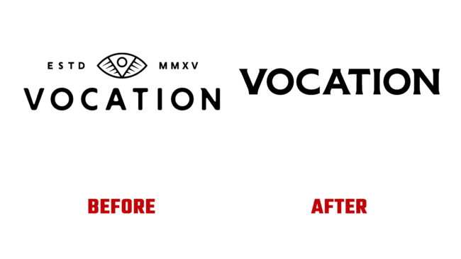 Vocation Before and After Logo (history)