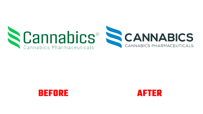 Cannabics Pharmaceuticals Antes e Depois Logo (historia)