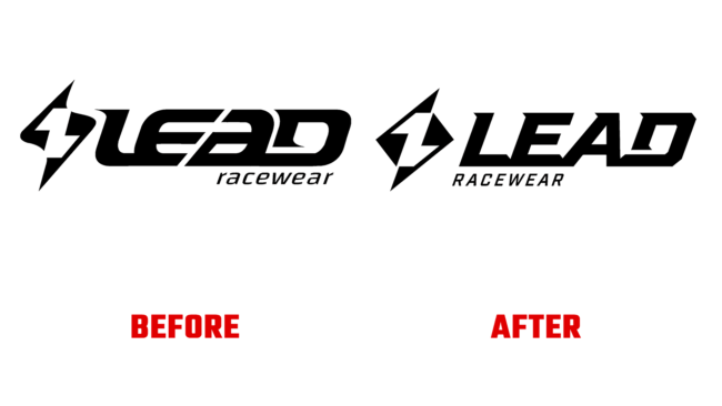 Lead Racewear Antes e Depois Logo (historia)