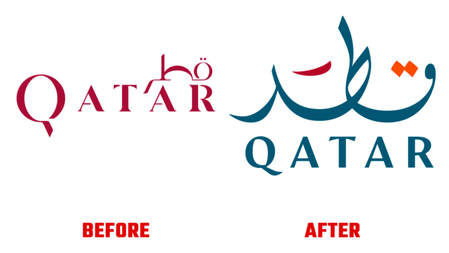 Qatar National Tourism Council Antes e Depois Logo (historia)