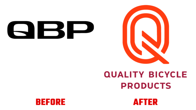 Quality Bicycle Products Antes e Depois Logo (historia)