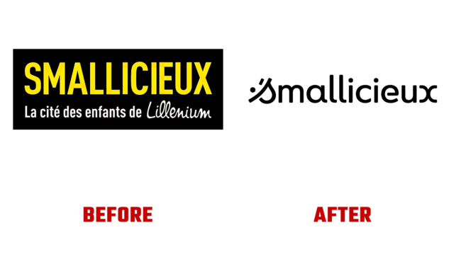 Smallicieux Antes e Depois Logo (historia)
