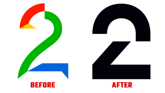 TV 2 (Norway) Antes e Depois Logo (historia)