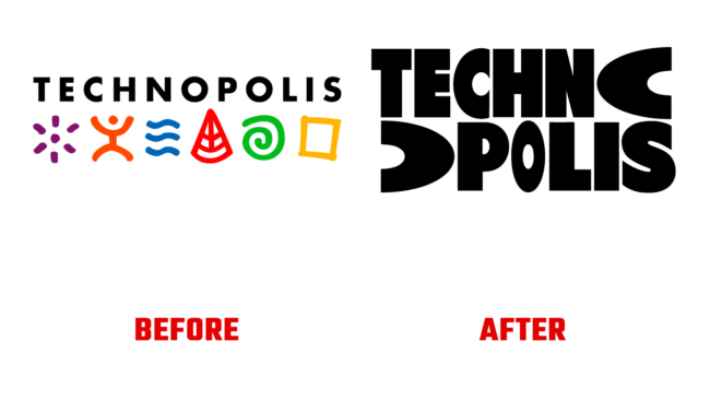 Technopolis Antes e Depois Logo (historia)