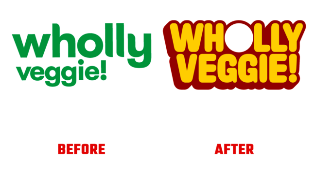 Wholly Veggie Antes e Depois Logo (historia)