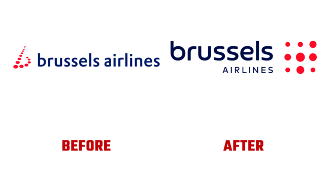 Brussels Airlines Antes e Depois Logo (historia)
