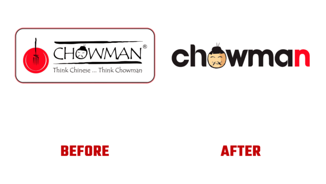 Chowman Antes e Depois Logo (historia)