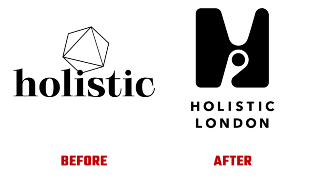 Holistic London Antes e Depois Logo (historia)