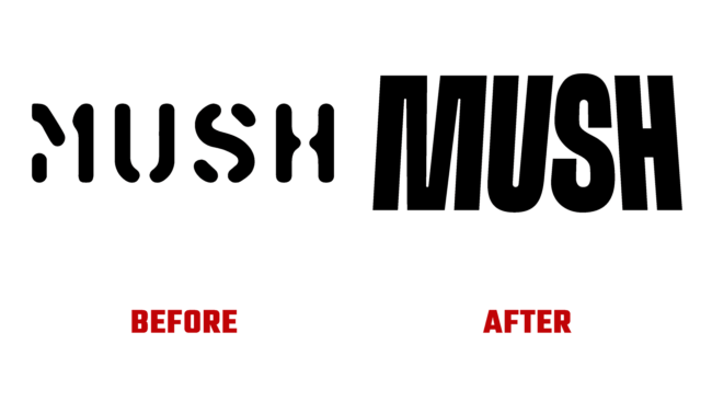 Mush Antes e Depois Logo (historia)