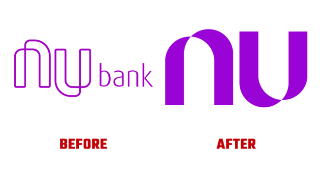 Nubank Antes e Depois Logo (historia)