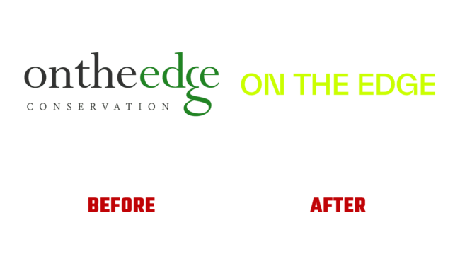 On the Edge Antes e Depois Logo (historia)