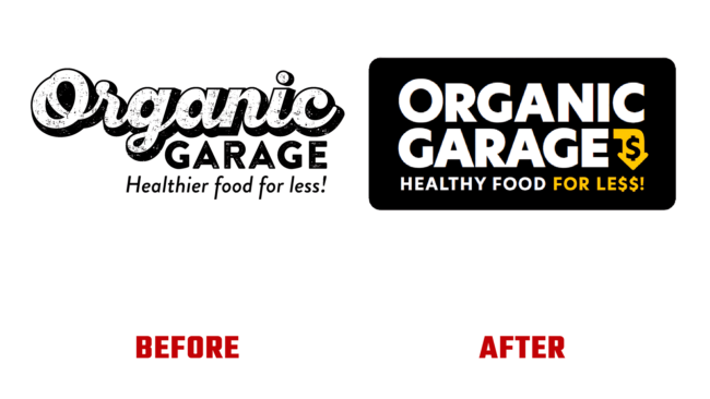Organic Garage Antes e Depois Logo (historia)