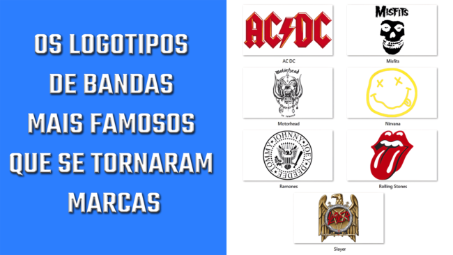 Os logotipos de bandas mais famosos que se tornaram marcas