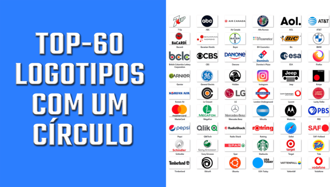 Top-60 Logotipos com um Círculo