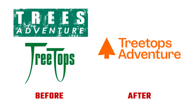 Treetops Adventure Antes e Depois Logo (historia)