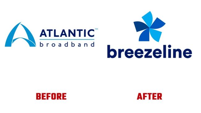 Breezeline Antes e Depois Logo (história)
