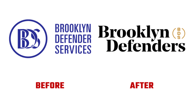 Brooklyn Defenders (BDS) Antes e Depois Logo (história)