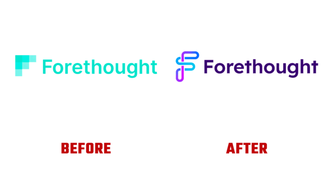 Forethought Antes e Depois Logo (história)