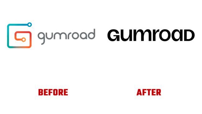 Gumroad Antes e Depois Logo (historia)