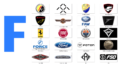 Marca de Carro com letra F