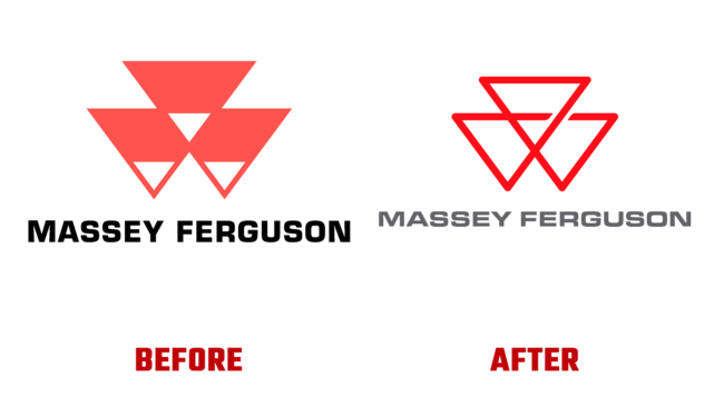 Massey Ferguson Antes e Depois Logo (historia)