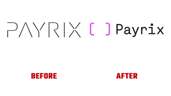 Payrix Antes e Depois Logo (história)