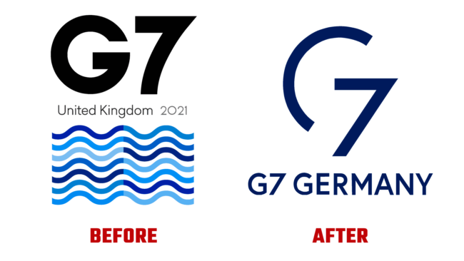 G7 Germany Antes e Depois Logo (história)
