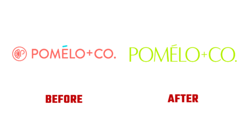 Pomelo+Co Antes e Depois Logo (história)