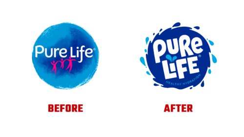 Pure Life Antes e Depois Logo (história)