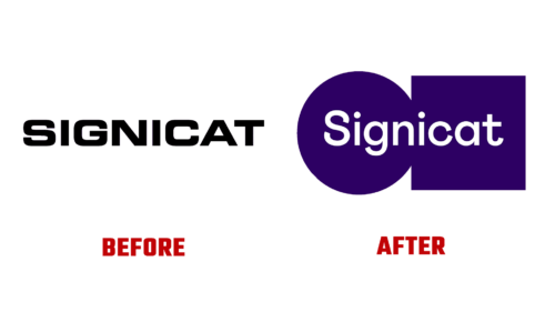 Signicat Antes e Depois Logo (historia)